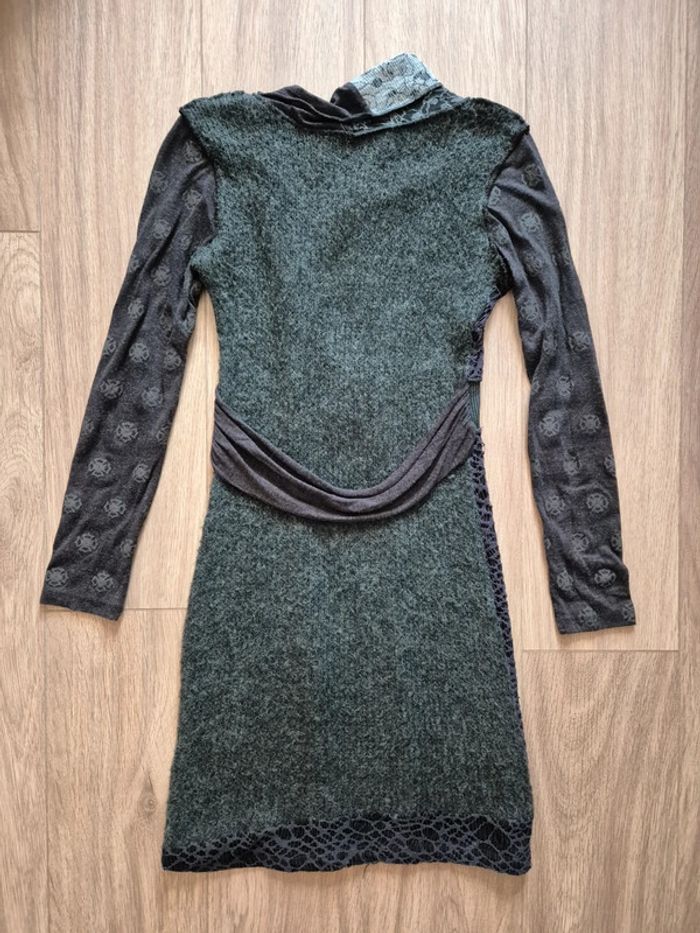 Robe pull grise originale manches longues - photo numéro 5