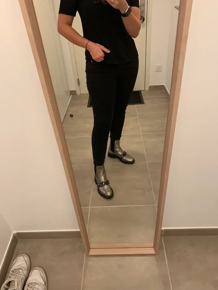 Chaussures montantes argentées Ridley Michael Kors taille 38 - photo numéro 7