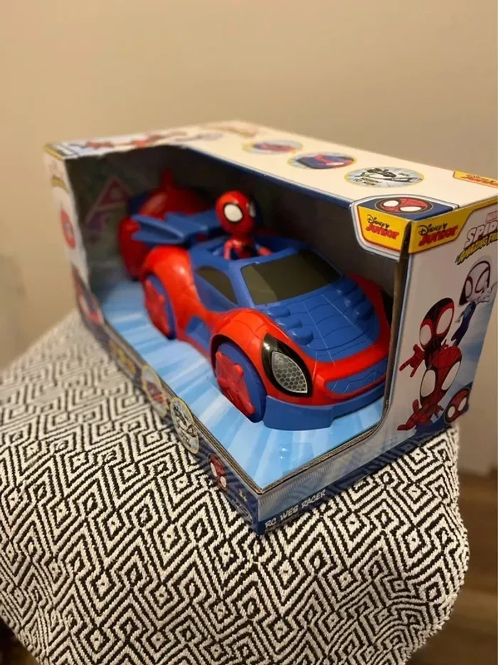 JADA- Voiture commandée 1:18 Eme Spidey Web Racer Marvel - 3ans et +