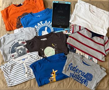 Lot de 9 maillots longues manches garçon - T4ans 