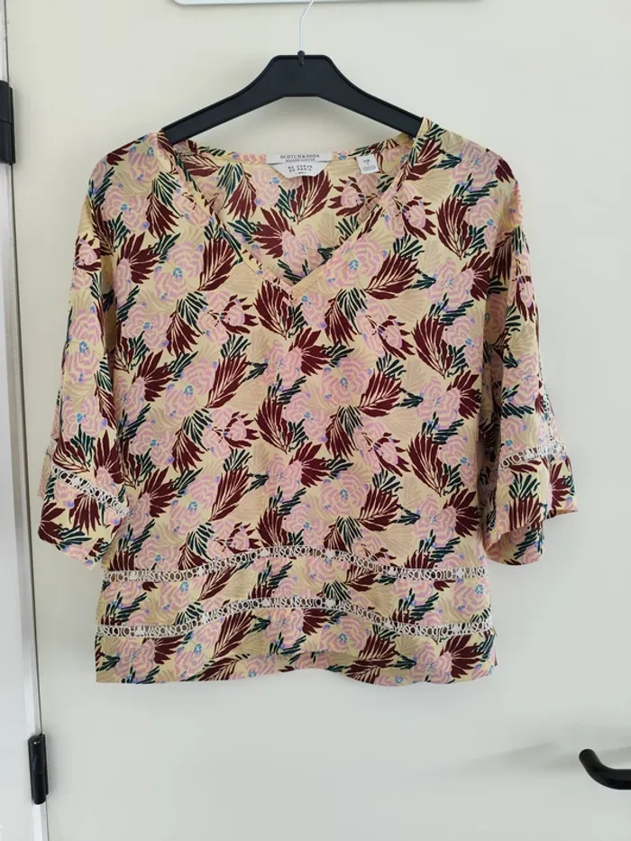 Belle blouse d'été large Scotch & Soda modèle "Au cœur de Paris"