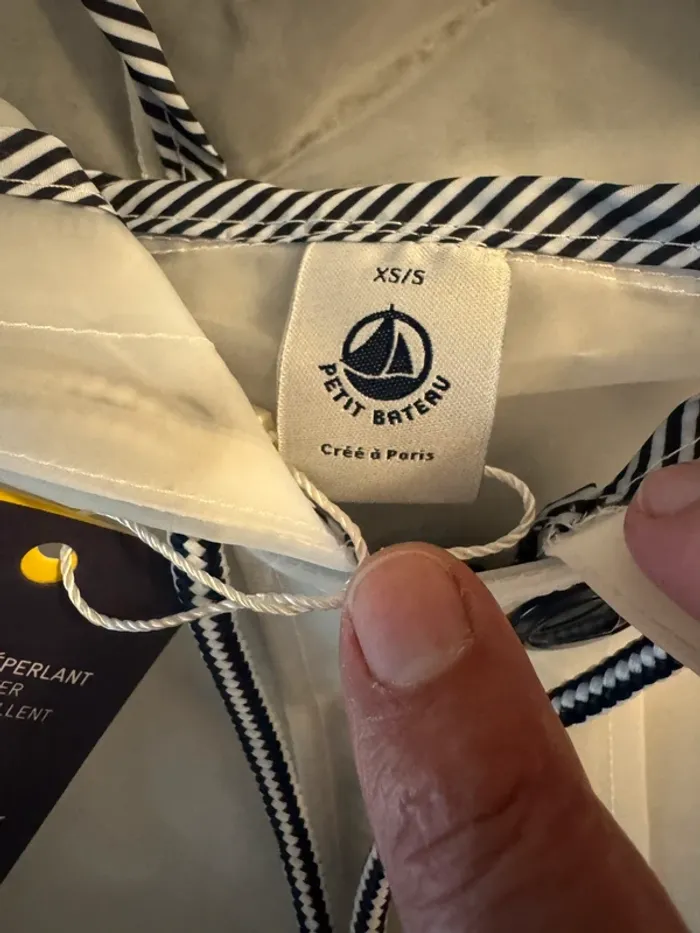 Ciré Petit Bateau femme taille XS/S blanc transparent neuf avec étiquette - photo numéro 13