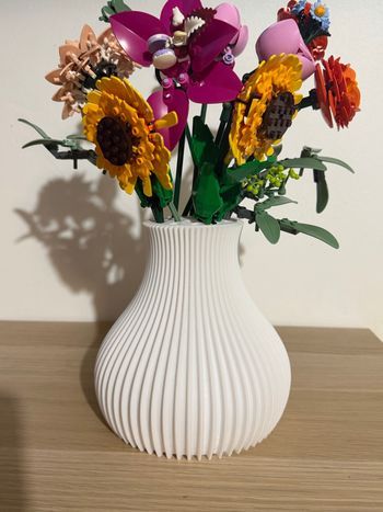 Vase idéal fleurs lego avec support de tiges 3D