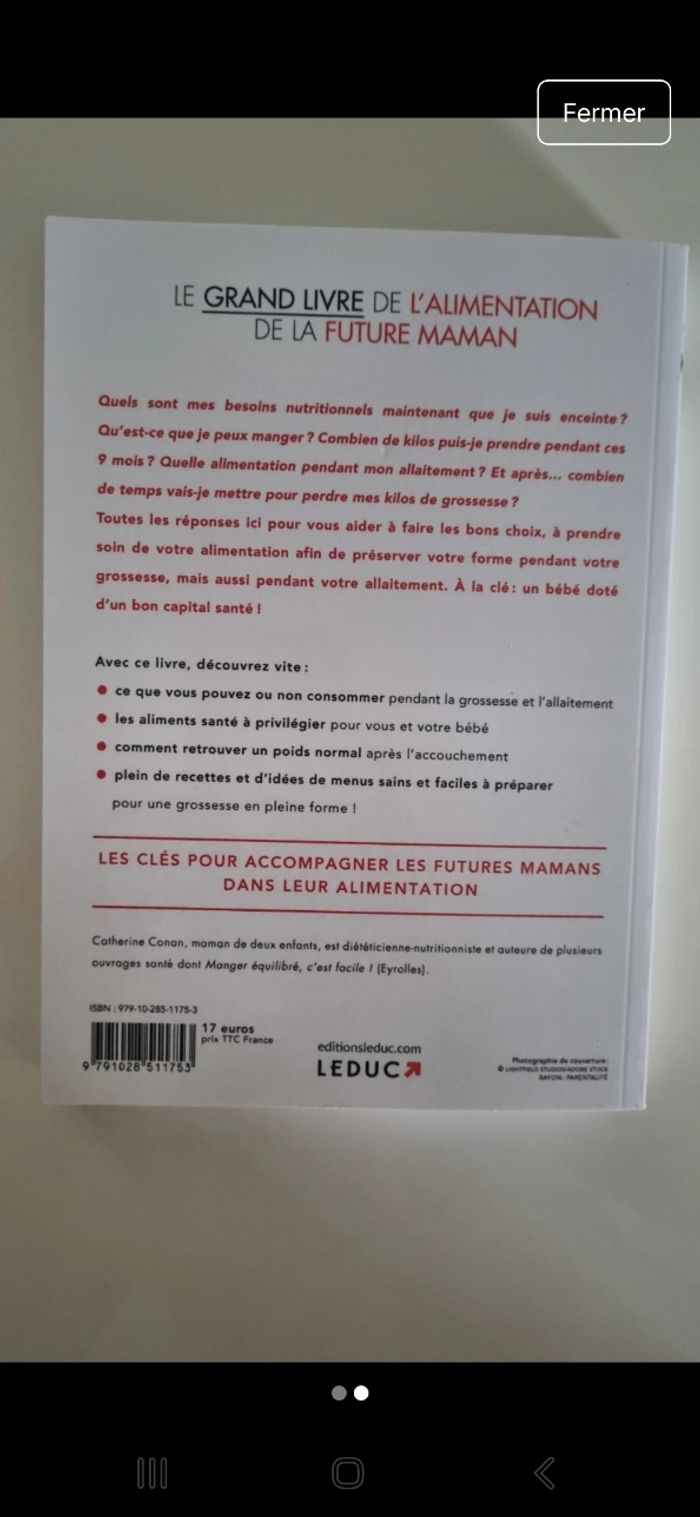 Le grand livre de l'alimentation de la future maman. - photo numéro 2