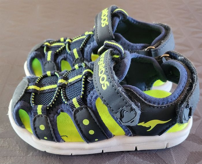 Sandales 23 Kangaroos bleues et jaunes - photo numéro 2