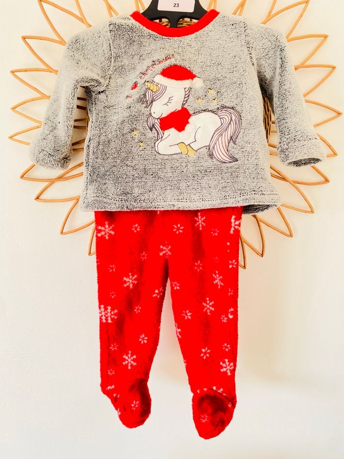 Pyjama en velours 6 mois 68 cm - photo numéro 3