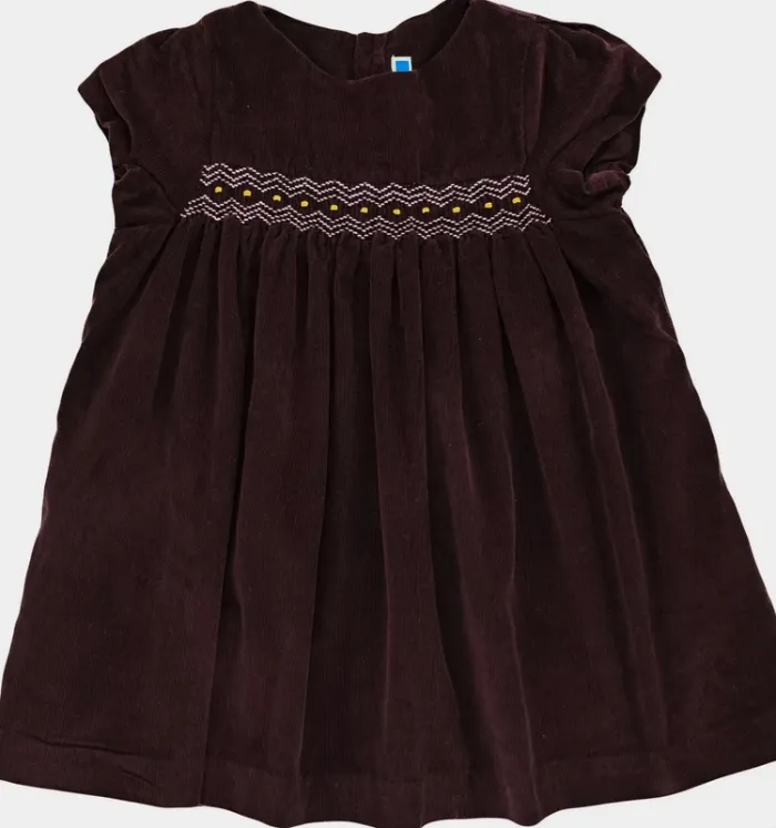 Robe à manches courtes 24 mois en velours Jacadi
