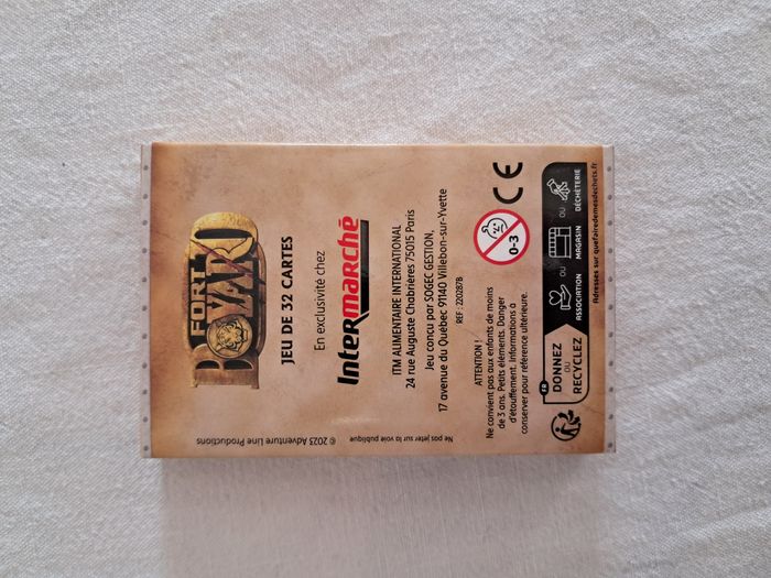 Jeux de cartes 32 cartes Fort Boyard Intermarché Neuf - photo numéro 2