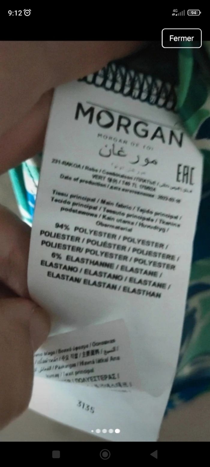 Robe imprimée Neuve avec étiquette Morgan - photo numéro 8