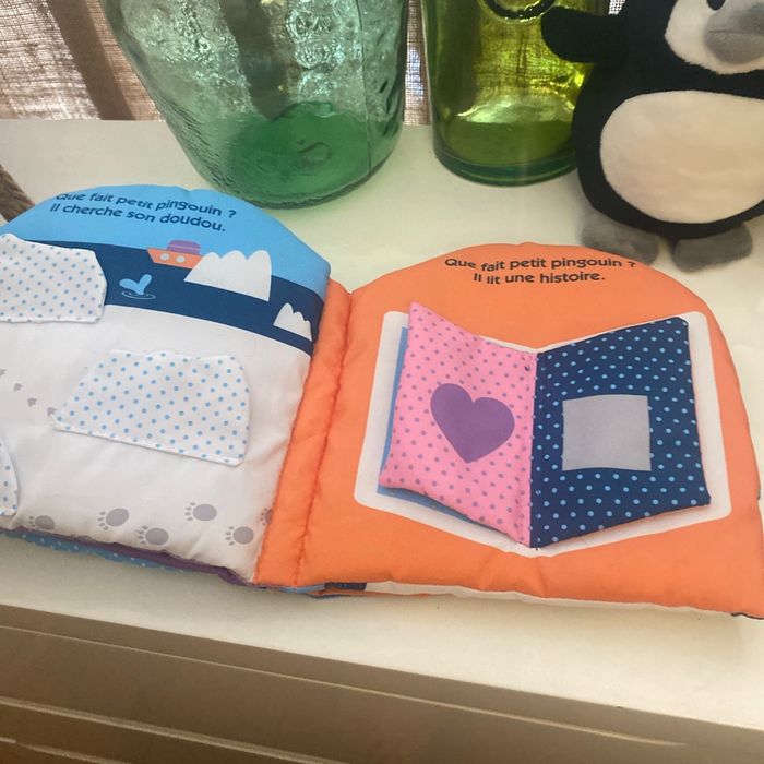 Livre tissu fais dodo petit pingouin - photo numéro 3