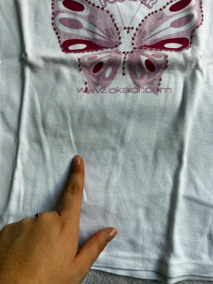 T-shirt blanc okaidi 10 ans - photo numéro 2