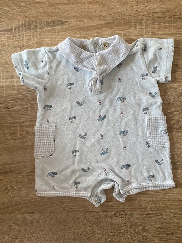 Barboteuse vintage In extenso marinière