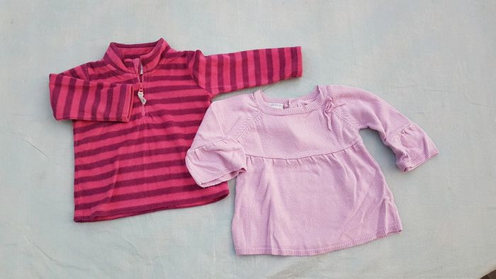 Ensemble robe et pull fille 6 mois