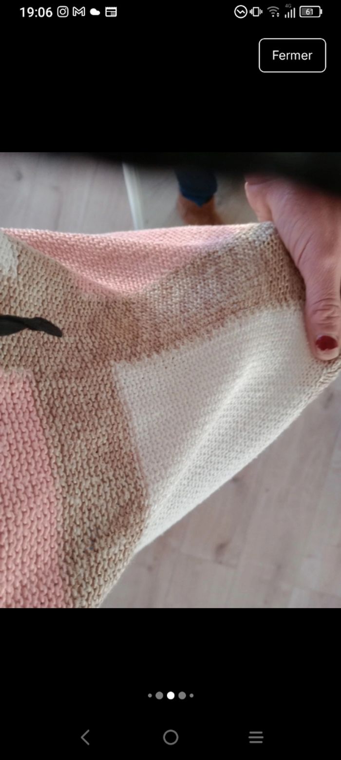 Pull léger femme L motifs géométriques pastel c81 - photo numéro 6