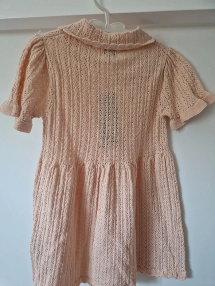 Robe tricot maille rose abricot 24mois neuve - photo numéro 10