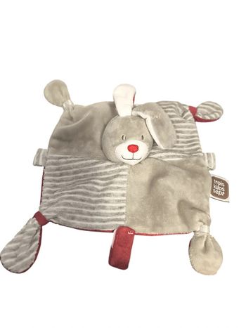 Doudou plat lapin 🐰 gris Trois kilo Sept