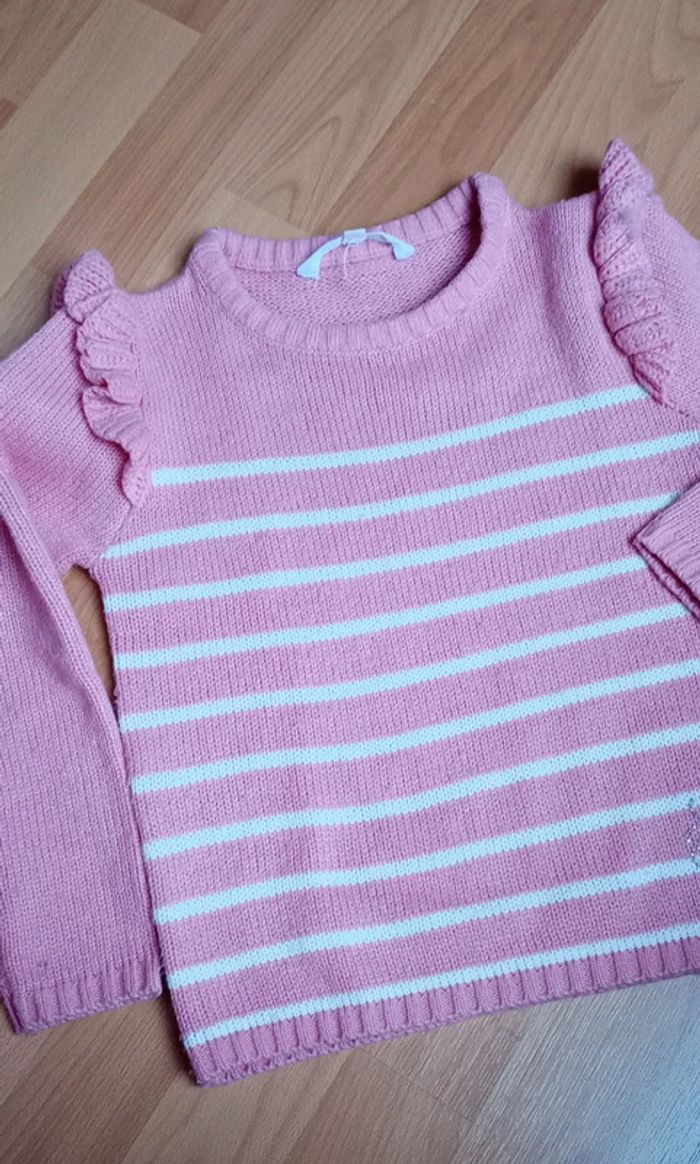 Pull rose Lulu Castagnette 6 ans