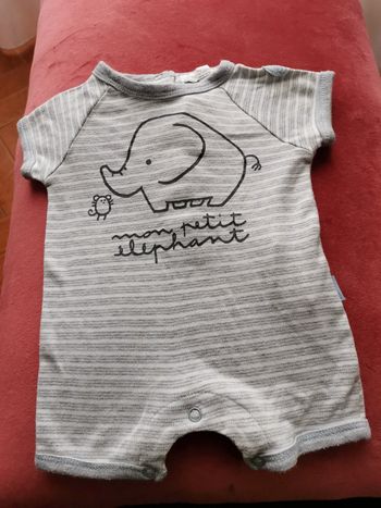 Combinaison naissance 0m éléphant