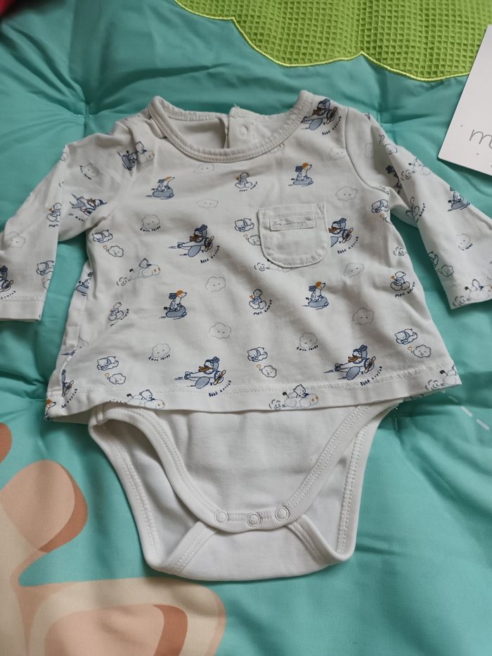 Ensemble tshirt avec body et pantalon 1 mois sergent major - photo numéro 3