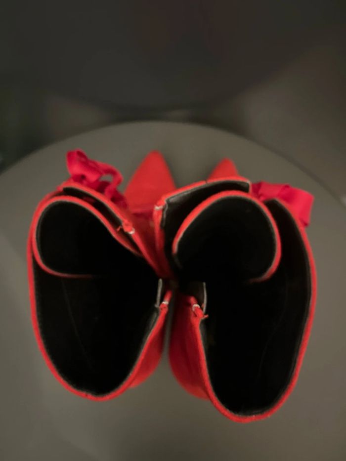 Magnifique bottines Primadonna rouge diabolique à lacets et fermeture éclair pointure 38 - photo numéro 9