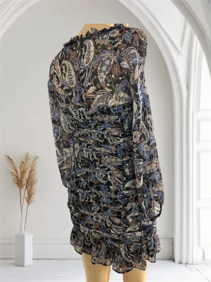 Robe d’été fleurs Zara neuve taille xs manche longue - photo numéro 7