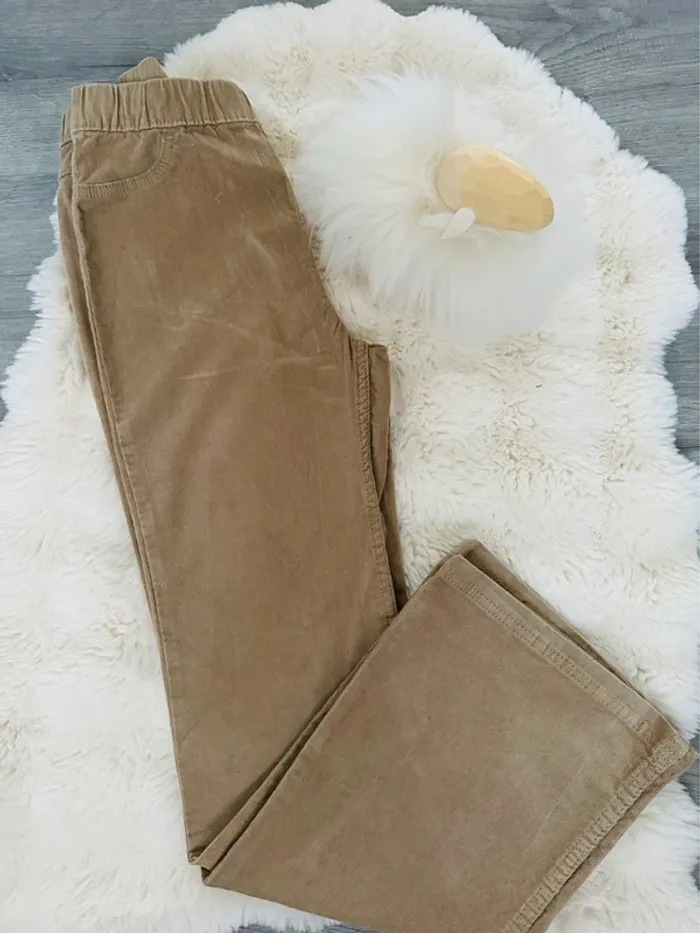 Jean slim velour beige