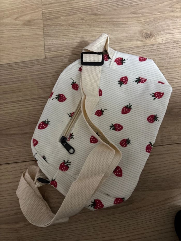 Sac velours fraise - photo numéro 9