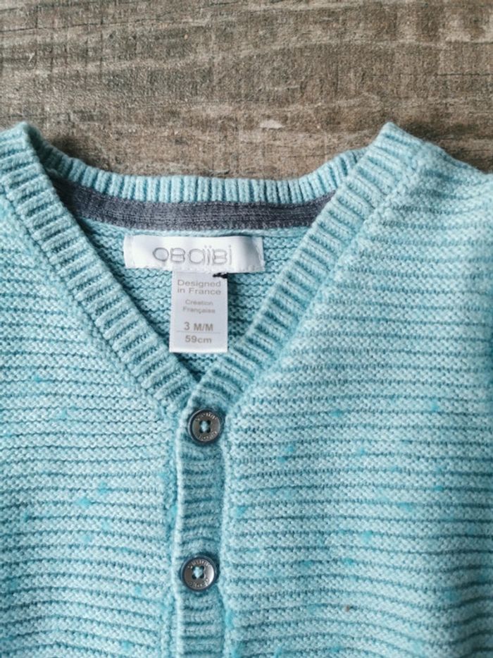 Lot de 2 gilets 3 mois fille - photo numéro 3