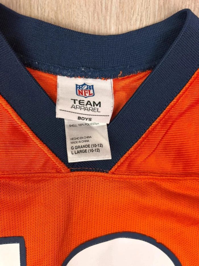 Maillot NFL Denver Broncos Peyton Manning #18 Orange Vintage Y2K - Taille Enfant L (10-12) - photo numéro 6