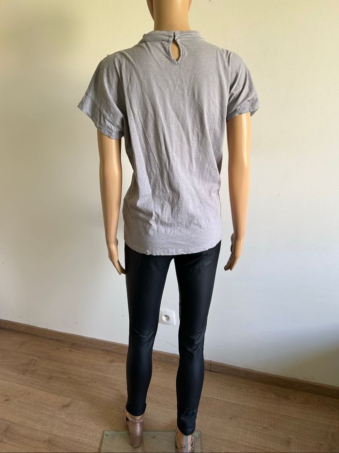 Teeshirt gris à manches courtes Morgan taille L bon état - photo numéro 6