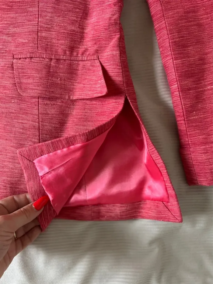 Veste rose en soie, taille xs natural silk - photo numéro 5