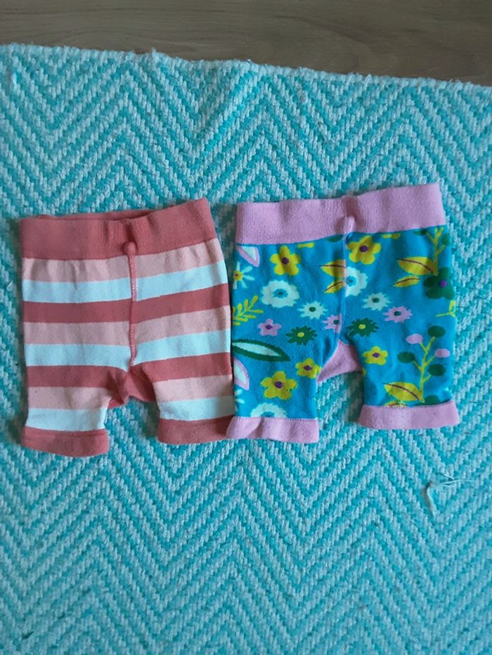 Lot de 2 collant court / short flamand et papillon T. 1-2 ans - photo numéro 4