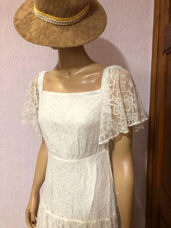 Longue robe à dentelle naf naf - n e u v e