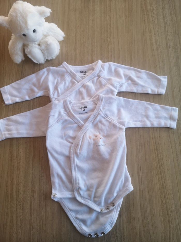 Bodies croisés Kiabi blancs