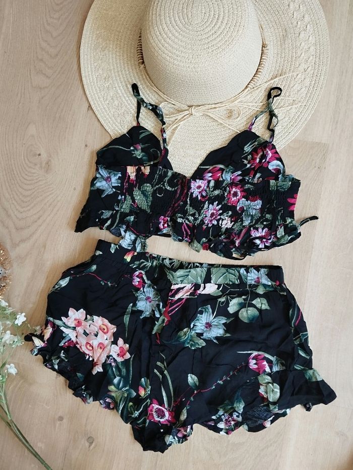 Ensemble d'été fleuri neuf - photo numéro 3