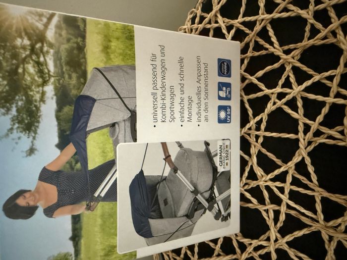 Pare-soleil bleu pour poussette Reer universelle - photo numéro 2