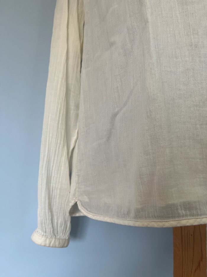 Blouse blanche Scotch & Soda – Taille 2, manches longues, boutons décolleté - photo numéro 2