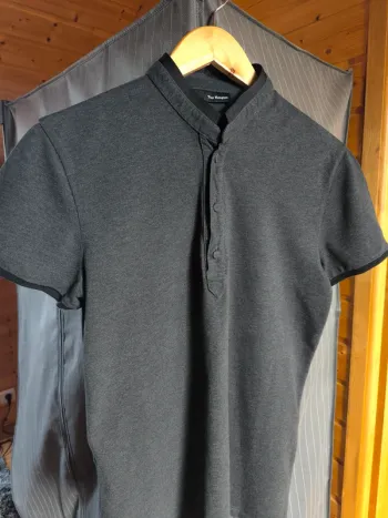 Polo manche courtes gris foncé