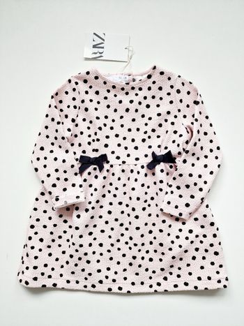 Zara - Robe manches longues - Nœuds - Neuve avec étiquette !
