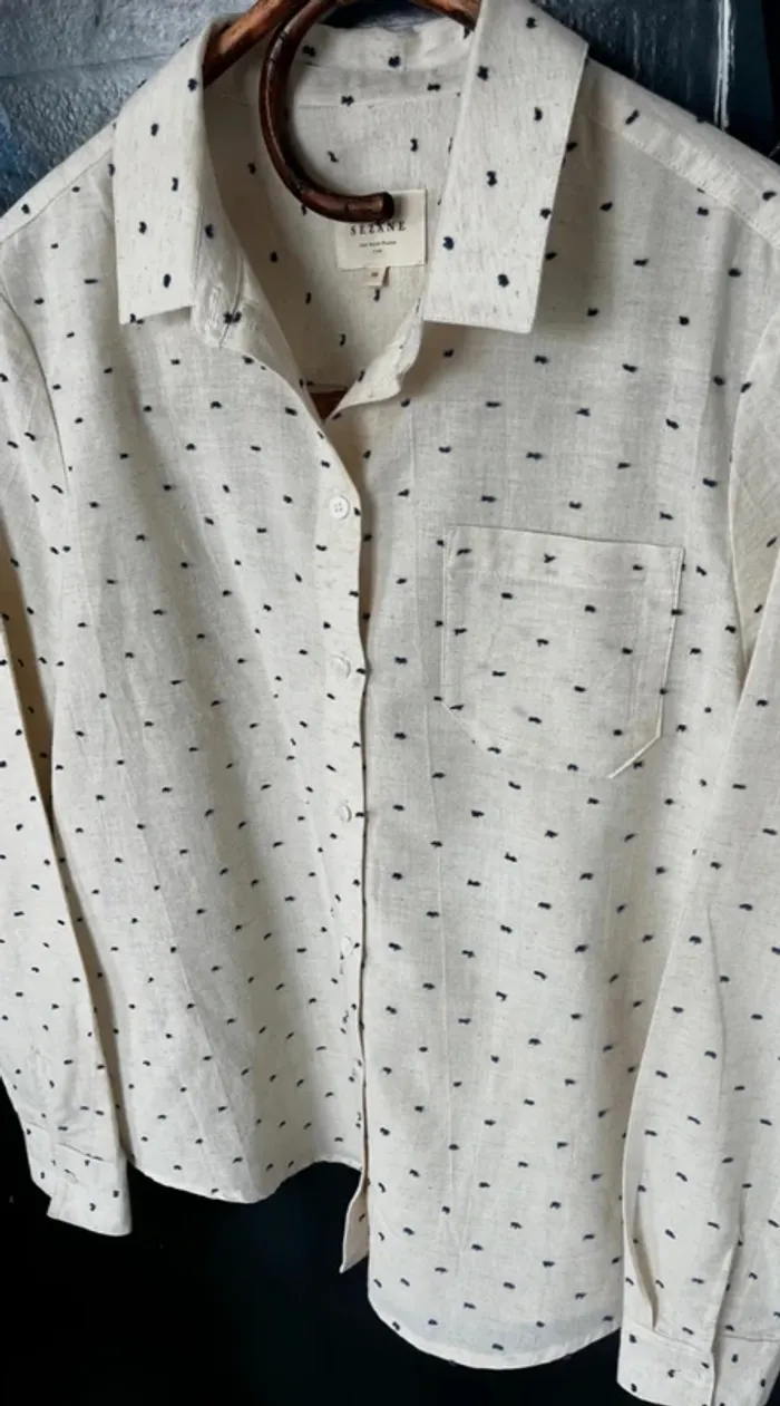 Chemise Tomboy plumetis bleus t38 - photo numéro 7