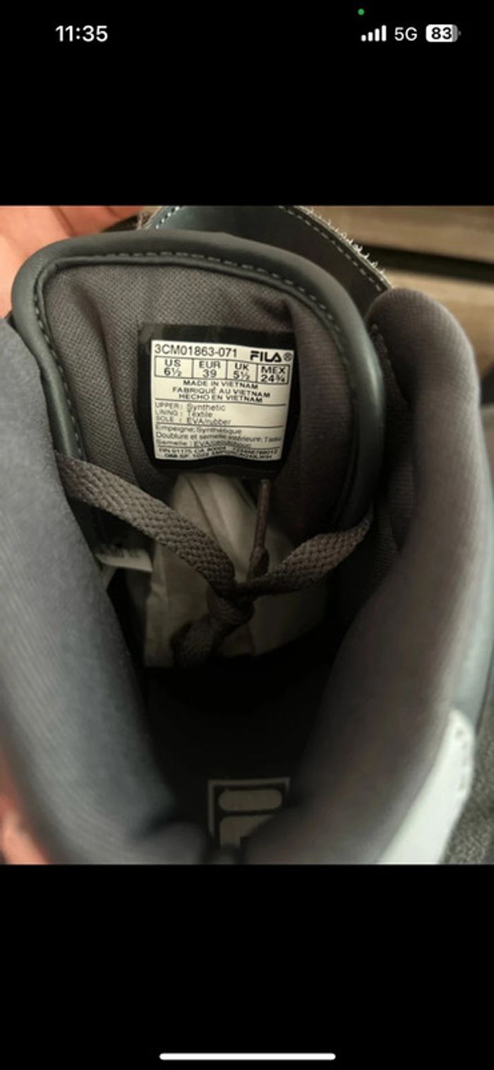 Basket Fila montantes gris anthracite MGX 200 mid 39 - photo numéro 8