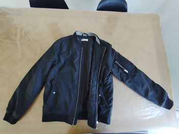 Manteau bombers noir, H&M, T12A