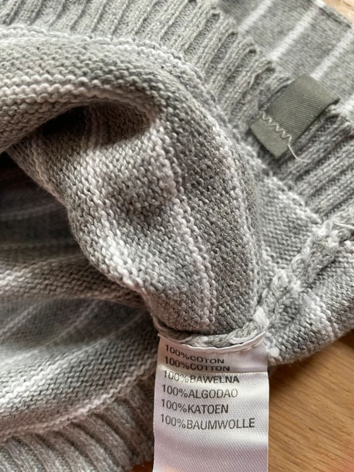 Gilet rayé col V - Canari baby - 3mois - photo numéro 5