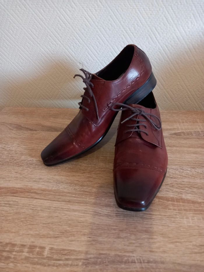 Derbies  marrons en cuir