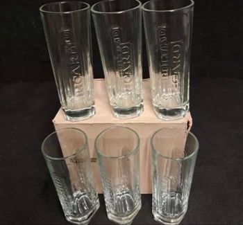 Ricard Lot de 6 verres tubo gravés 