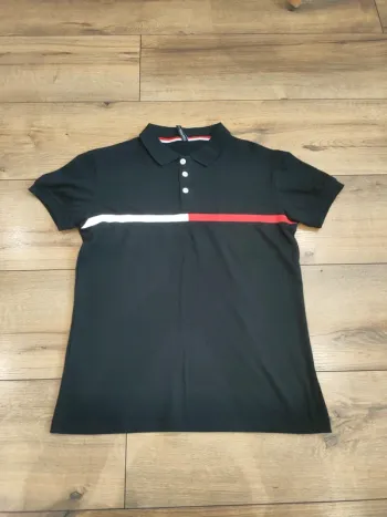 Polo noir homme S