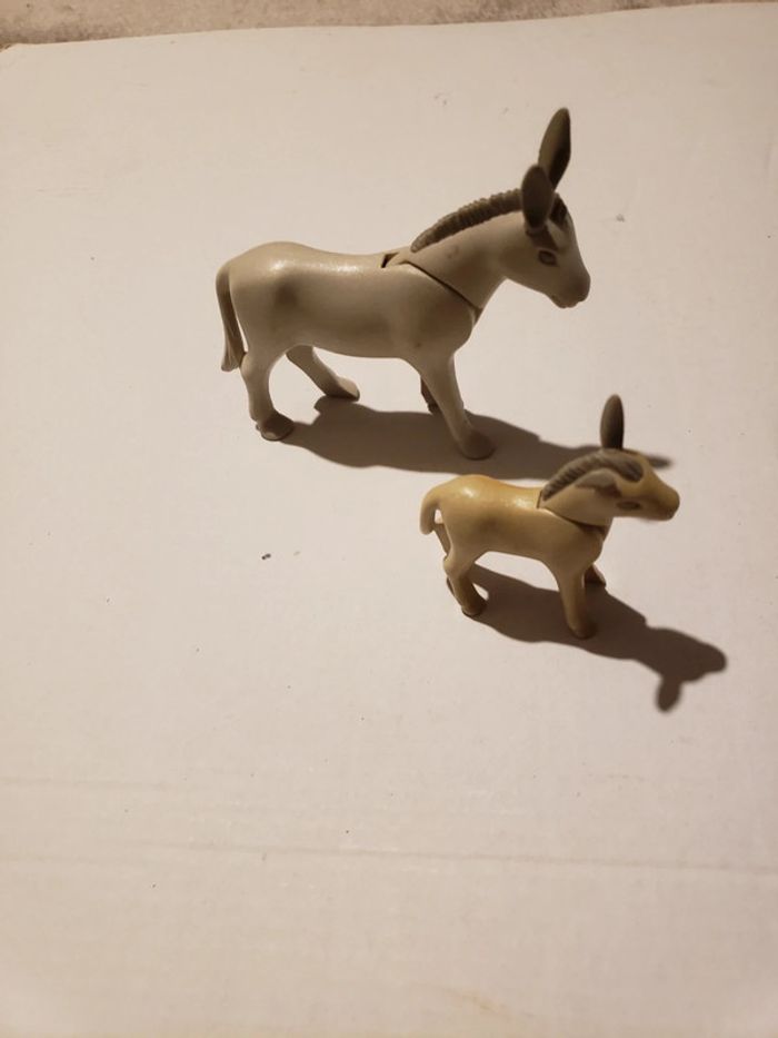Playmobil : lot de 2 ânes (1 adulte + 1 petit) - photo numéro 2