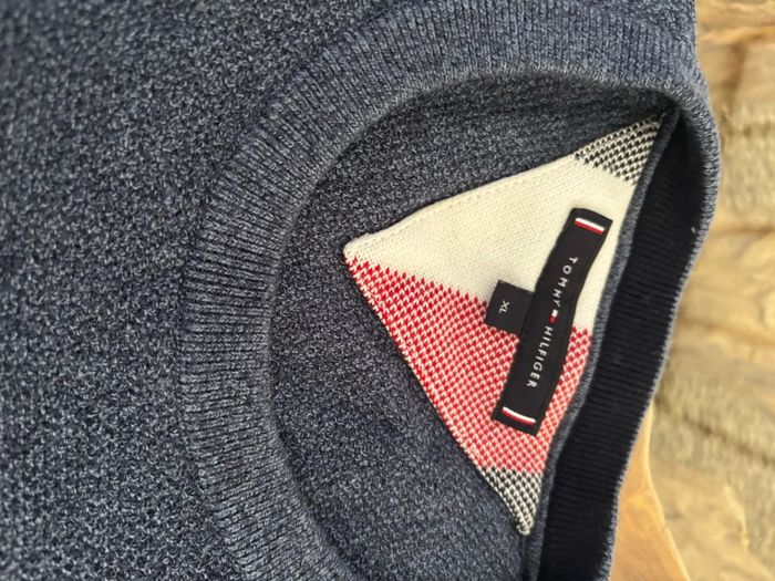 Pull bleu tommy hilfiger homme - photo numéro 3