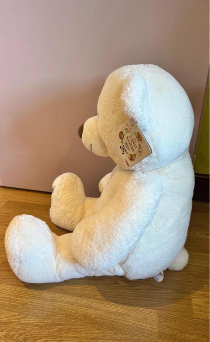 Peluche Gipsytoys Ours crème - 67cm - neuf avec étiquette - photo numéro 4