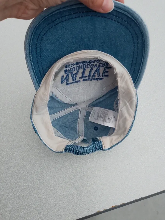 Casquette en jean taille 54cm - photo numéro 5